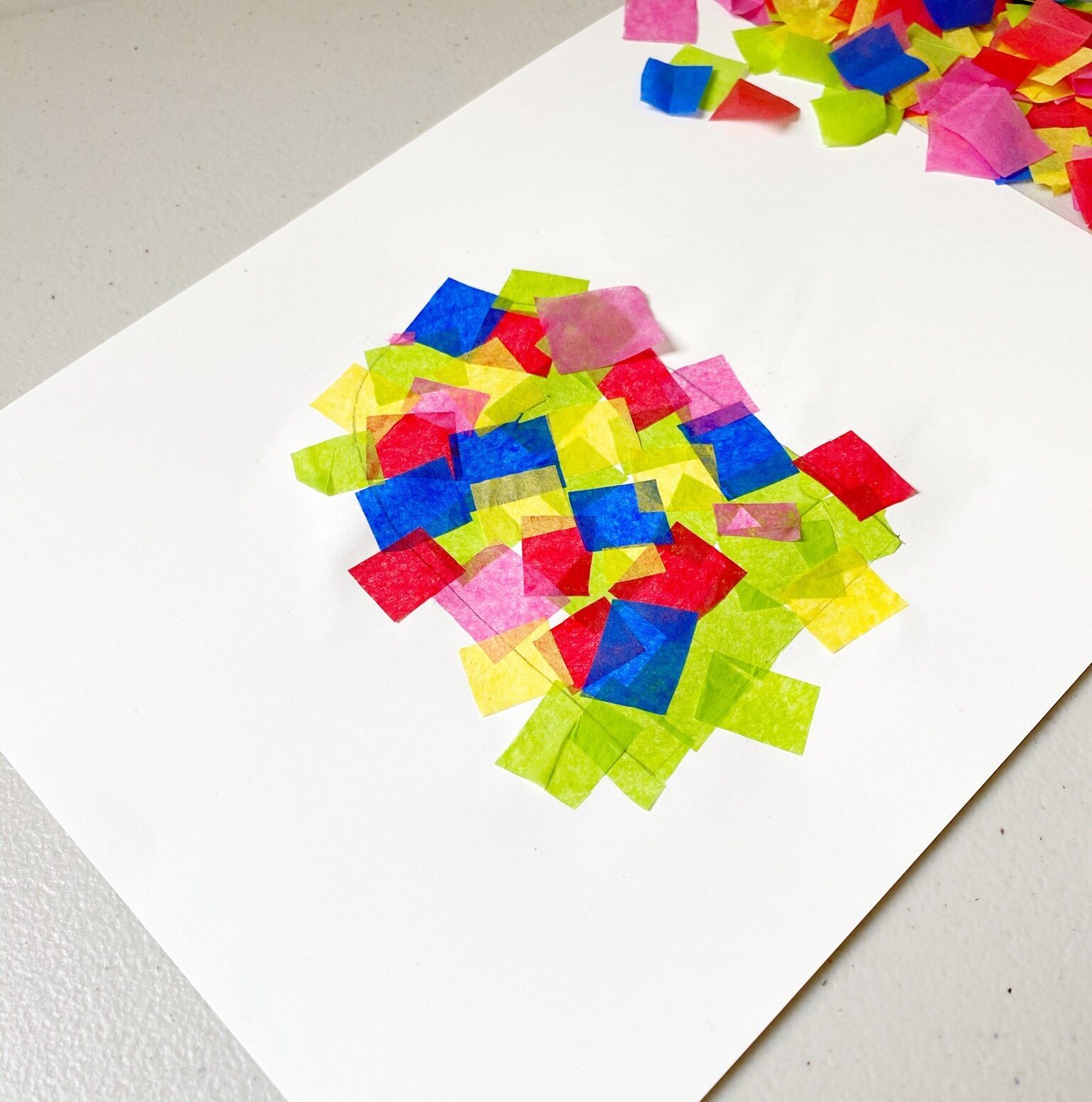 Paper Mosaic Popsicle | Mommy Fables